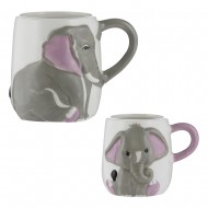 Price & Kensington Κούπες Κεραμικές Σετ 2τμχ  Elephant 405+195ml  Price & Kensington Κούπες Κεραμικές Σετ 2τμχ  Elephant 405+195ml