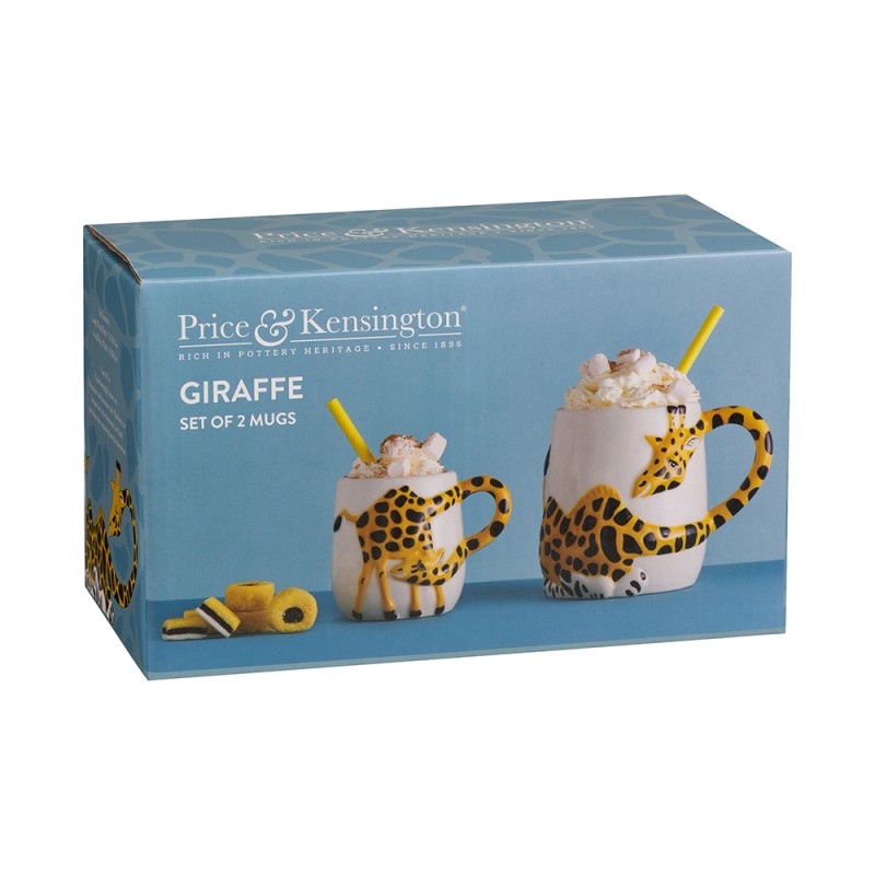 Price & Kensington Κούπες Κεραμικές Σετ 2τμχ Girrafe 405+195ml 