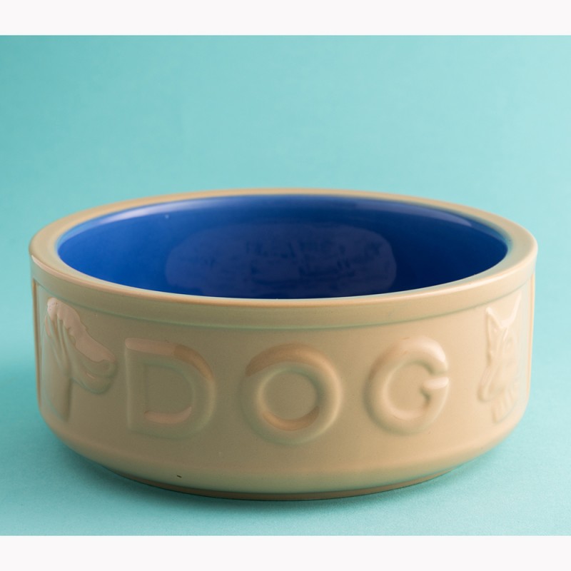 Mason Cash Μπολ Φαγητού Κατοικίδιων Ανάγλυφο Stoneware Τερακότα-Μπλε Dog 1,2L-18x7,5εκ