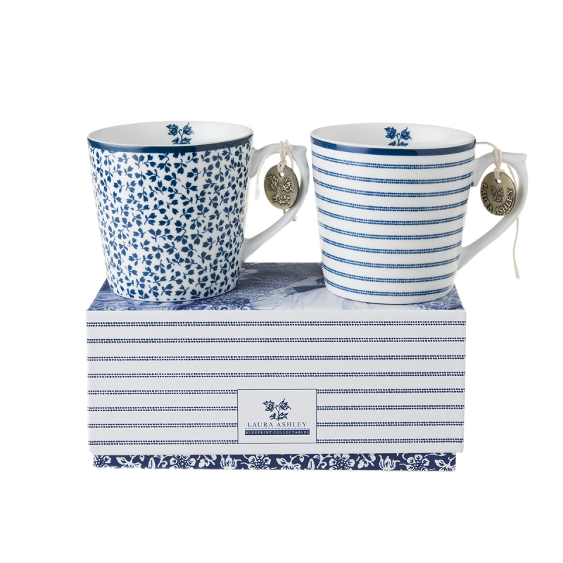 Laura Ashley Floris and Candy Stripe Σετ 2 τμχ Κούπες 22cl Blueprint