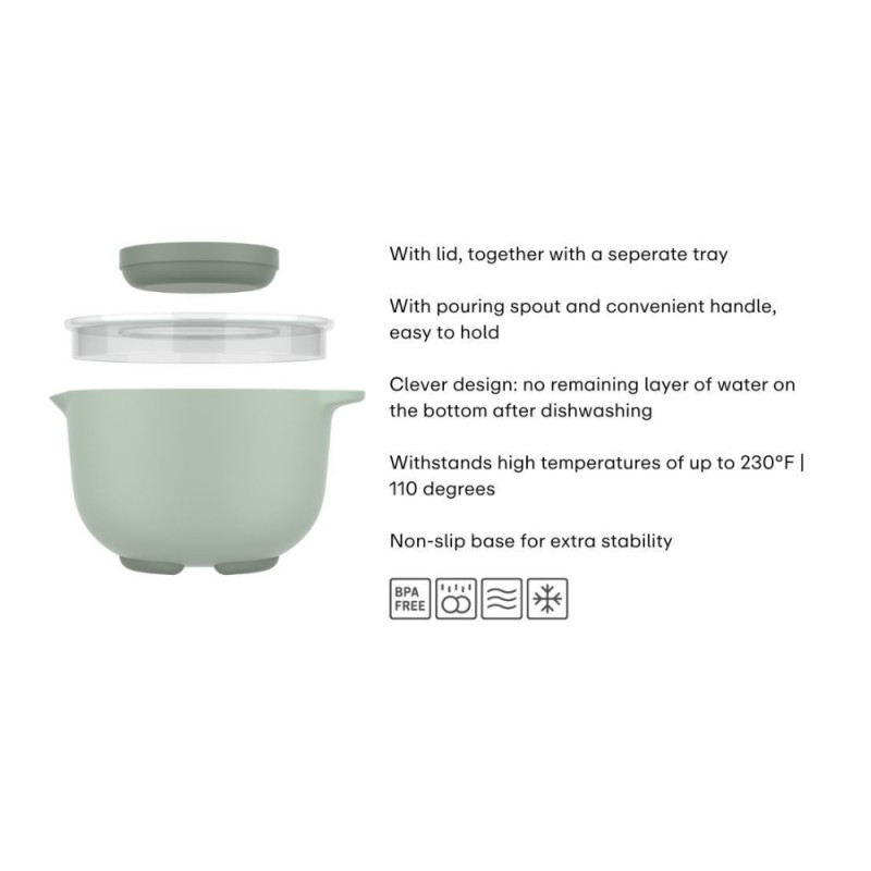 Mepal Μπολ Ανάμειξης με Καπάκι Πράσινο Navy,3000 ml Mepal Μπολ Ανάμειξης με Καπάκι Πράσινο Navy,3000 ml