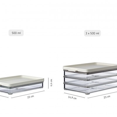 Mepal Δοχεία Αποθήκευσης Αλλαντικών Στοιβαζόμενα Σετ 3τμχ,Omnia Nordic Sage, 1500ml Mepal Δοχεία Αποθήκευσης Αλλαντικών Στοιβαζόμενα Σετ 3τμχ,Omnia Nordic Sage, 1500ml