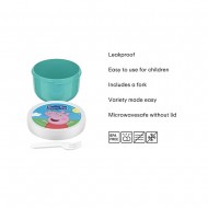 Mepal Φαγητοδοχείο για Σνακ Peppa Pig με Πηρουνάκι Campus ,300ml Mepal Φαγητοδοχείο για Σνακ Peppa Pig με Πηρουνάκι Campus ,300ml