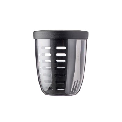 Mepal Δοχείο Μεταφοράς Φρούτων-Λαχανικών με Δοχείο Αποστράγγισης και Πηρούνι, Ellipse Nordic Black,600ml Mepal Δοχείο Μεταφοράς Φρούτων-Λαχανικών με Δοχείο Αποστράγγισης και Πηρούνι, Ellipse Nordic Black,600ml