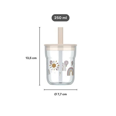 Mepal Ποτηράκι Παιδικό με Καλαμάκι Σιλικόνης Sunshine and Rainbow 250ml