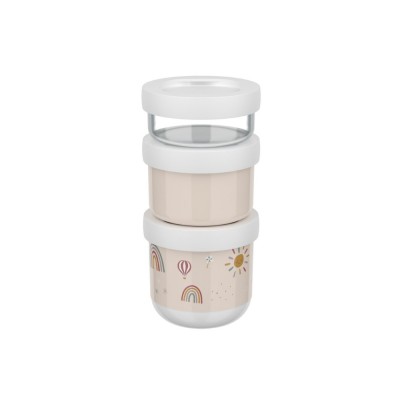 Mepal Σετ 3τμχ Δοχεία Σνακ Στοιβαζόμενα Sunshine and Rainbow 550ml Mepal Σετ 3τμχ Δοχεία Σνακ Στοιβαζόμενα Sunshine and Rainbow 550ml