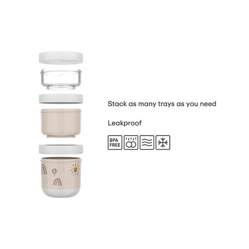 Mepal Σετ 3τμχ Δοχεία Σνακ Στοιβαζόμενα Sunshine and Rainbow 550ml Mepal Σετ 3τμχ Δοχεία Σνακ Στοιβαζόμενα Sunshine and Rainbow 550ml