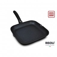 Risoli Γκριλιέρα Επαγωγική Αντικολλητική Χυτού Αλουμινίου BLACKplus 26x26εκ Risoli Γκριλιέρα Επαγωγική Αντικολλητική Χυτού Αλουμινίου BLACKplus 26x26εκ