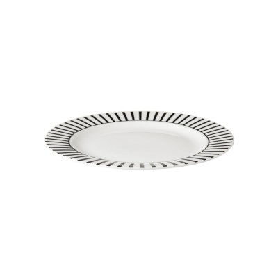 Dutch Rose Πιάτο Πορσελάνης Stripe 18εκ Dutch Rose Πιάτο Πορσελάνης Stripe 18εκ