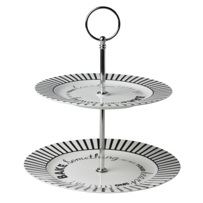 Dutch Rose Cake Stand 2 Επιπέδων Πορσελάνης Dutch Rose Cake Stand 2 Επιπέδων Πορσελάνης