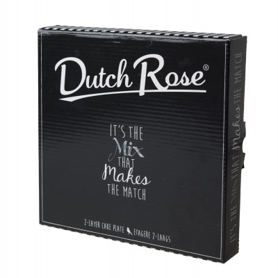 Dutch Rose Cake Stand 2 Επιπέδων Πορσελάνης Dutch Rose Cake Stand 2 Επιπέδων Πορσελάνης