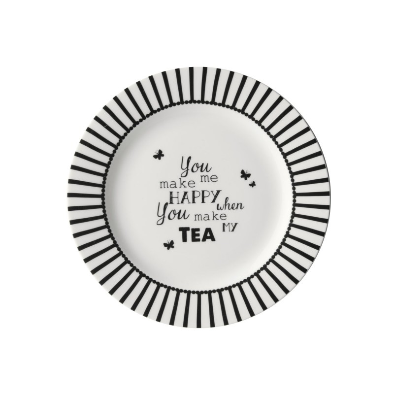 Dutch Rose Πιάτο Πορσελάνης Happy Tea 18εκ