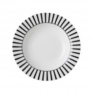 Dutch Rose Πιάτο Πορσελάνης Stripe 22εκ Dutch Rose Πιάτο Πορσελάνης Stripe 22εκ