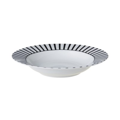 Dutch Rose Πιάτο Πορσελάνης Stripe 22εκ Dutch Rose Πιάτο Πορσελάνης Stripe 22εκ