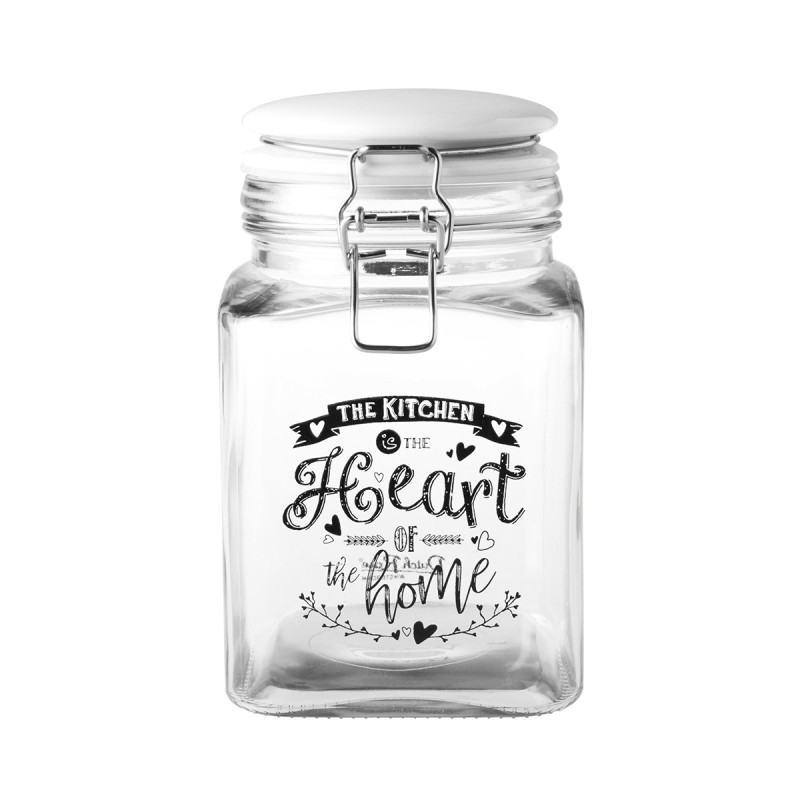 Dutch Rose Βάζο Αποθήκευσης Γυάλινο Heart 1,1L