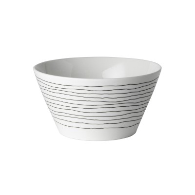 Dutch Rose Μπολ Πορσελάνης White with Black Stripe 10εκ Dutch Rose Μπολ Πορσελάνης White with Black Stripe 10εκ