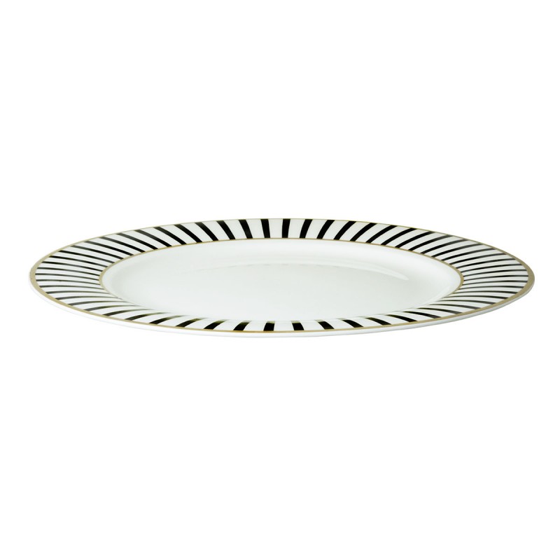 Dutch Rose Πιάτο Πορσελάνης Stripe Gold 26εκ