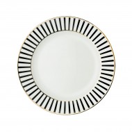 Dutch Rose Πιάτο Πορσελάνης Stripe Gold 21εκ Dutch Rose Πιάτο Πορσελάνης Stripe Gold 21εκ