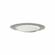 Dutch Rose Πιάτο Πορσελάνης Stripe Gold 21εκ Dutch Rose Πιάτο Πορσελάνης Stripe Gold 21εκ