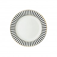Dutch Rose Πιάτο Πορσελάνης Stripe Gold 18εκ Dutch Rose Πιάτο Πορσελάνης Stripe Gold 18εκ