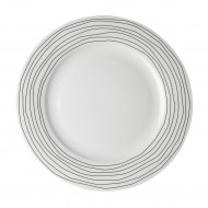 Dutch Rose Πιάτο Πορσελάνης White with Black Stripe 26εκ Dutch Rose Πιάτο Πορσελάνης White with Black Stripe 26εκ