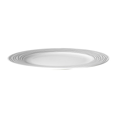 Dutch Rose Πιάτο Πορσελάνης White with Black Stripe 26εκ Dutch Rose Πιάτο Πορσελάνης White with Black Stripe 26εκ