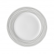 Dutch Rose Πιάτο Πορσελάνης White with Black Stripe 21εκ Dutch Rose Πιάτο Πορσελάνης White with Black Stripe 21εκ