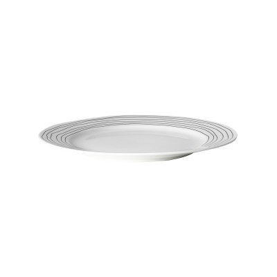 Dutch Rose Πιάτο Πορσελάνης White with Black Stripe 21εκ Dutch Rose Πιάτο Πορσελάνης White with Black Stripe 21εκ