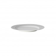 Dutch Rose Πιάτο Πορσελάνης White with Black Stripe18εκ Dutch Rose Πιάτο Πορσελάνης White with Black Stripe18εκ