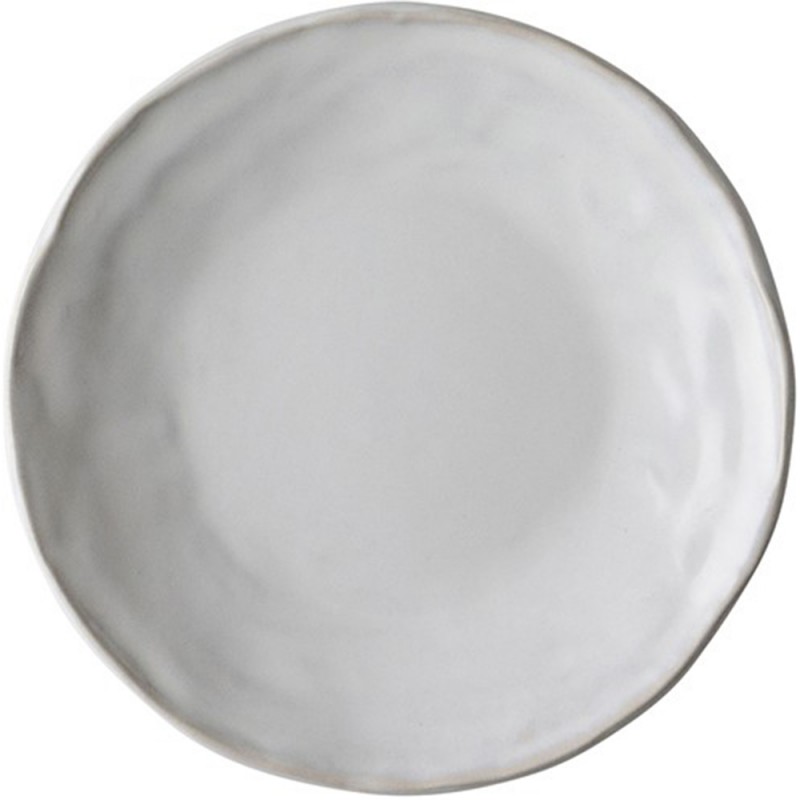 Dutch Rose Πιάτο Λευκό Stoneware Organic 21,5εκ