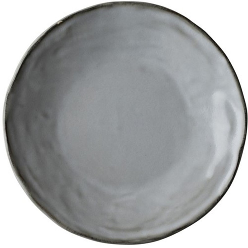 Dutch Rose Πιάτο Γκρι Stoneware Organic 17εκ