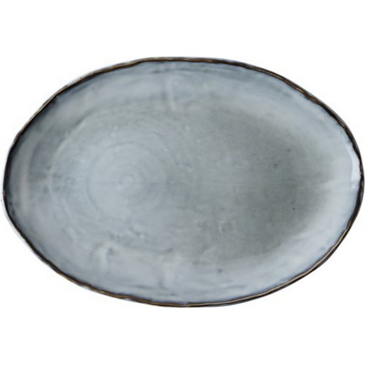 Dutch Rose Πιατέλα Οβάλ Μπλε Stoneware Organic 28εκ Dutch Rose Πιατέλα Οβάλ Μπλε Stoneware Organic 28εκ