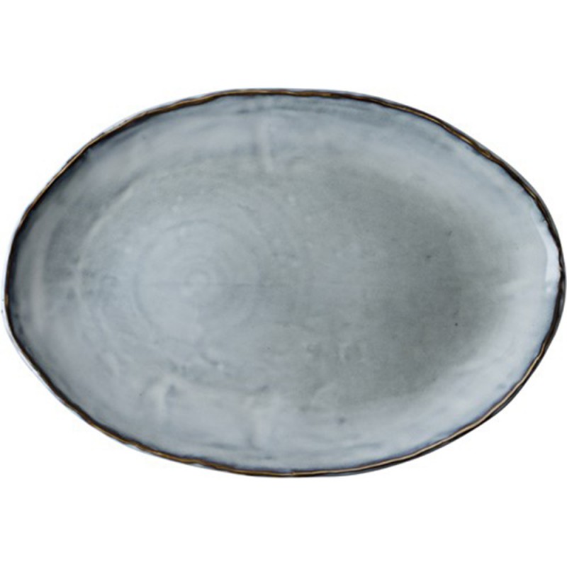 Dutch Rose Πιατέλα Οβάλ Μπλε Stoneware Organic 28εκ