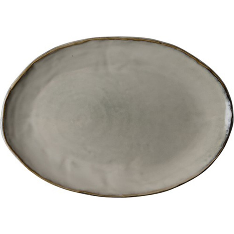 Dutch Rose Πιατέλα Οβάλ Μπεζ Stoneware Organic 28εκ