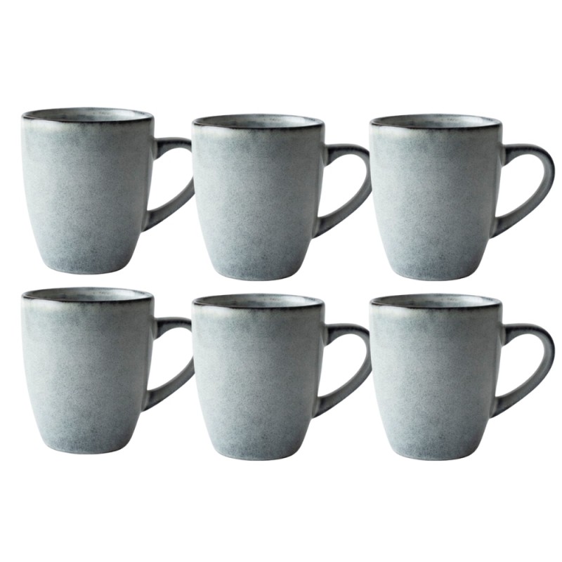 Dutch Rose Σετ Κούπες 6τμχ Serenity Stoneware Γκρι 35cl Dutch Rose Σετ Κούπες 6τμχ Serenity Stoneware Γκρι 35cl