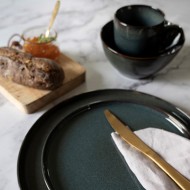 Dutch Rose Πιάτο Μπλε Stoneware Serenity 21εκ Dutch Rose Πιάτο Μπλε Stoneware Serenity 21εκ