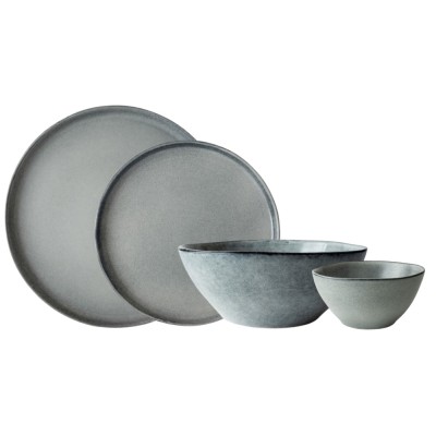 Dutch Rose Σετ Φαγητού 19τμχ Serenity Stoneware Γκρι