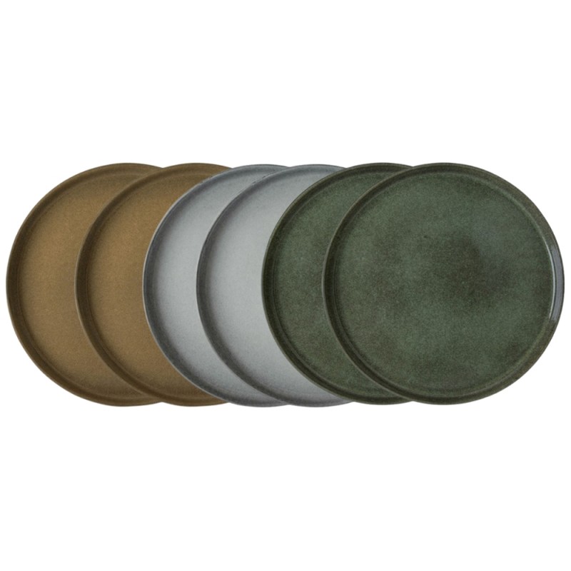 Dutch Rose Σετ Σερβιρίσματος 6τμχ Serenity Stoneware Γκρι Camel Πράσινο 27εκ Dutch Rose Σετ Σερβιρίσματος 6τμχ Serenity Stoneware Γκρι Camel Πράσινο 27εκ