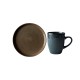Dutch Rose Σετ Πρωινού 2τμχ Serenity Stoneware Μπλε & Camel Κούπα 25cl Πιάτο 18εκ Dutch Rose Σετ Πρωινού 2τμχ Serenity Stoneware Μπλε & Camel Κούπα 25cl Πιάτο 18εκ