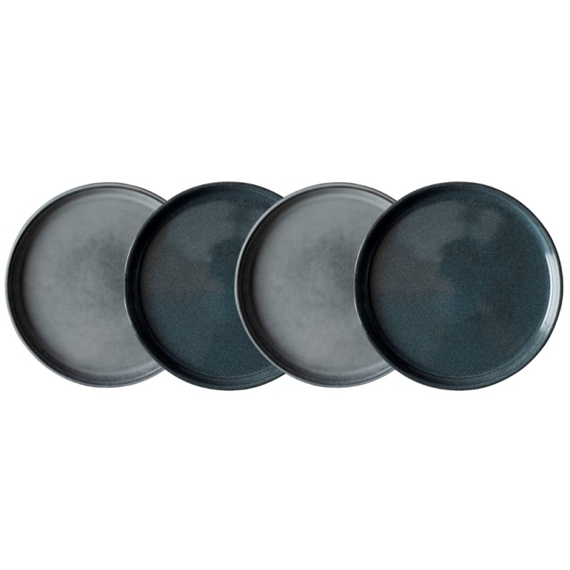 Dutch Rose Σετ Σερβιρίσματος 4τμχ Serenity Stoneware Γκρι & Μπλε 18εκ Dutch Rose Σετ Σερβιρίσματος 4τμχ Serenity Stoneware Γκρι & Μπλε 18εκ