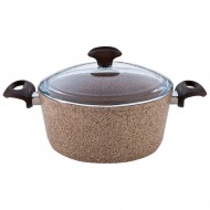 Falez Κατσαρόλα Αντικολλητική Σφυρήλατου Αλουμινίου Creamy Granitec 20εκ