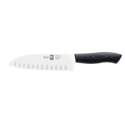 Icel Μαχαίρι Santoku με Αυλάκια και Λαβή Micarta, Duro Gourmet 18εκ  Icel Μαχαίρι Santoku με Αυλάκια και Λαβή Micarta, Duro Gourmet 18εκ