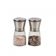 Kesper Μύλοι Αλατιού και Πιπεριού Σετ 2τμχ Γυαλί με Ανοξείδωτο Ατσάλι 6,5x6,5x13,5εκ 
