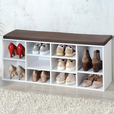 Kesper Παπουτσοθήκη  Ξύλινη με Αποθηκευτικούς Χώρους και Κάθισμα Λευκή 103,5x29,5x48εκ Kesper Παπουτσοθήκη  Ξύλινη με Αποθηκευτικούς Χώρους και Κάθισμα Λευκή 103,5x29,5x48εκ