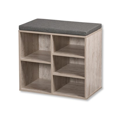 Kesper Παπουτσοθήκη Ξύλινη με Ράφια και Κάθισμα Γκρι Ανοιχτό 51,5x29,5x48εκ Kesper Παπουτσοθήκη Ξύλινη με Ράφια και Κάθισμα Γκρι Ανοιχτό 51,5x29,5x48εκ