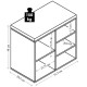 Kesper Παπουτσοθήκη Ξύλινη με Ράφια και Κάθισμα Φυσικό-Γκρι 51,5x29,5x48εκ