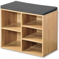 Kesper Παπουτσοθήκη Ξύλινη με Ράφια και Κάθισμα Φυσικό-Γκρι 51,5x29,5x48εκ Kesper Παπουτσοθήκη Ξύλινη με Ράφια και Κάθισμα Φυσικό-Γκρι 51,5x29,5x48εκ