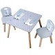 Kesper Τραπέζι Παιδικό Σετ με 2 Καρεκλάκια Ξύλινο Alpaka ,t:55x55x45/ c:27,5x27,5x50,5εκ