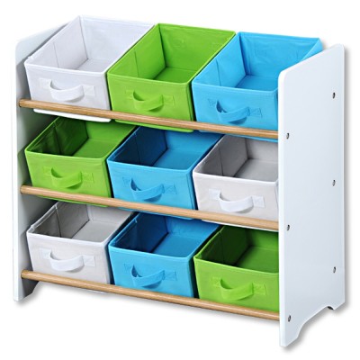 Kesper Ραφιέρα Παιδική Ξύλινη με 9 Αποθηκευτικά Καλάθια Λευκή 60x35x60εκ Kesper Ραφιέρα Παιδική Ξύλινη με 9 Αποθηκευτικά Καλάθια Λευκή 60x35x60εκ