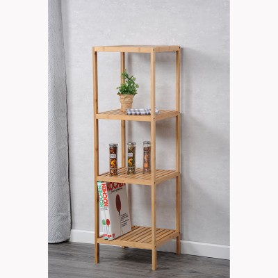Kesper Ραφιέρα Επιδαπέδια Μπαμπού με 4 Ράφια 35x35x115εκ  Kesper Ραφιέρα Επιδαπέδια Μπαμπού με 4 Ράφια 35x35x115εκ
